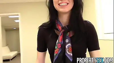 brunette in kousen, secretaresse uniform #157822 video